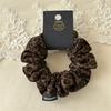 Trendy Leopard Print Scrunchies Aesthetic Hair Accessory for Women Fashion Ponytail Holder