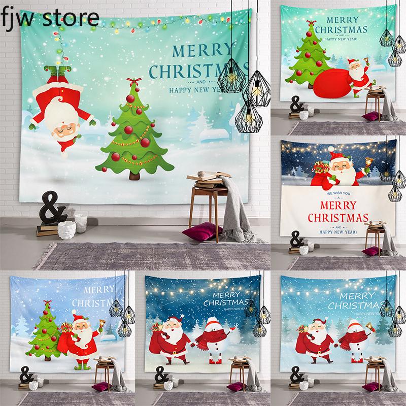 

С Рождеством и Новым годом украшения гобелен Санта-Клаус Рождественская елка Снеговик гобелен Декор комнаты Настенный домашний декор