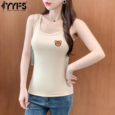 Camicette e camicie senza maniche con scollo a U, casual, estive e primaverili, da donna