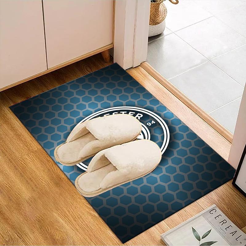 City Football Club Printed Office Carpet Chair Cushion  Entryway Rug, Rugs for Living Room, Bedroom Christmas gifts
