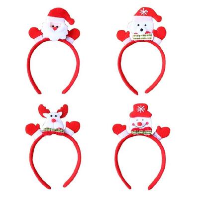 Glowing Christmas Hair Hoop NewYear Party Hairband Christmas Snowman Headband