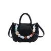 Niche bag women's new summer versatile messenger bag casual pleated portable bucket bag