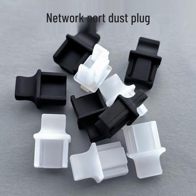 Tampa de Silicone para Poeira com Cabo Longo RJ45 para Portas de Rede