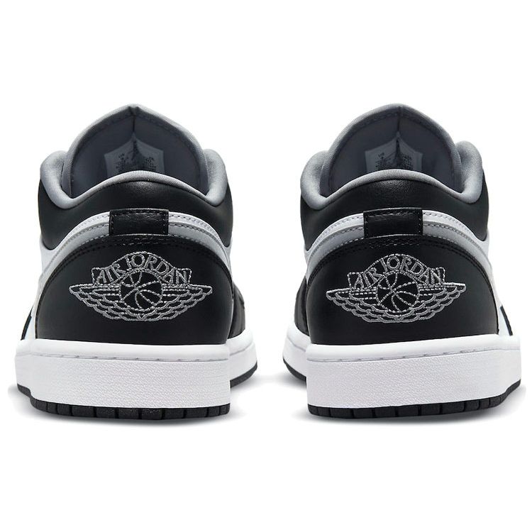 Air Jordan 1 Low Svart Medium Grå Unisex Sneakers Hvit 553558-040