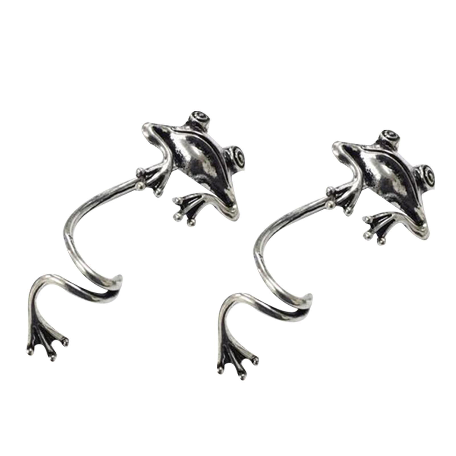 Новые ретро серебряные клипсы-серьги в виде лягушки, модные, классические, этнические, аксессуары для серег, подходят для женщин и девочек, ювелирные подарки