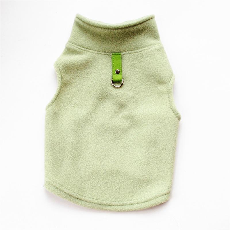 Pet clothes, dog autumn and winter fleece traction buckle, color