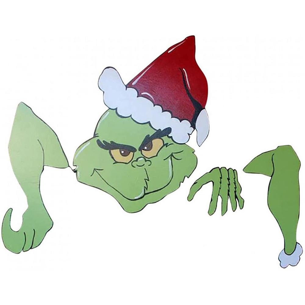 Julegjerde Hagehagedekorasjon Morsom Grinch-dekor Plenhage