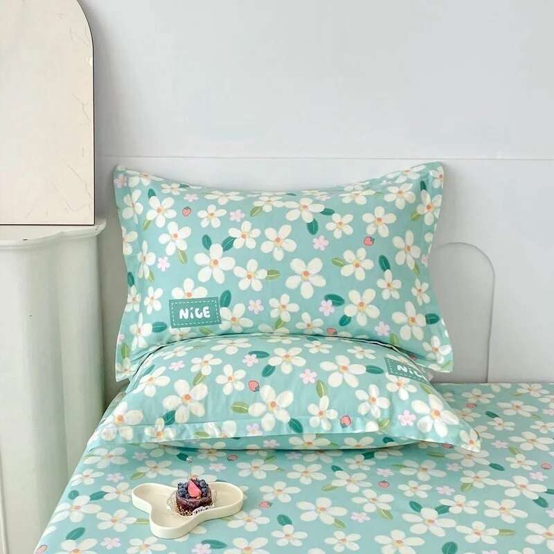 100% Cotton 1PC Floral Pillow Cover, Bedding Pillowcase Bedroom Home Décor Cushion Cover, Custom Sizes Bed Pillow Cover 51x76cm