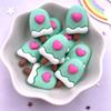12PCS Resin Colorful Mini Cartoon Rabbit Cherry Cone Ice Cream Lollipop Popsicle Scrapbook Flatback 3D Foods Figurines DIY Bow Decor Accessories