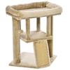 Plush Cat Tree with Cat House and Bed, Jute Scratching Post and Ball, Brown