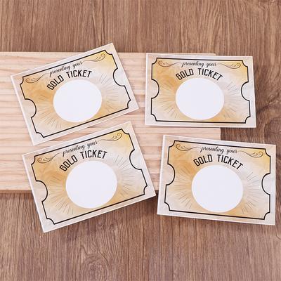 20 st Mina Skraplotter Guld Biljett Gör-det-själv Gör Din Egen Guldiga Biljett Skraplotter Små Priser Partygåva Anmärkning Kort