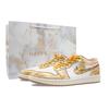 Air Jordan 1 Gold Legend Dämpfung, Abriebfest Niedrig geschnitten Vintage Basketballschuhe Unisex 553558-169(Team1303-)