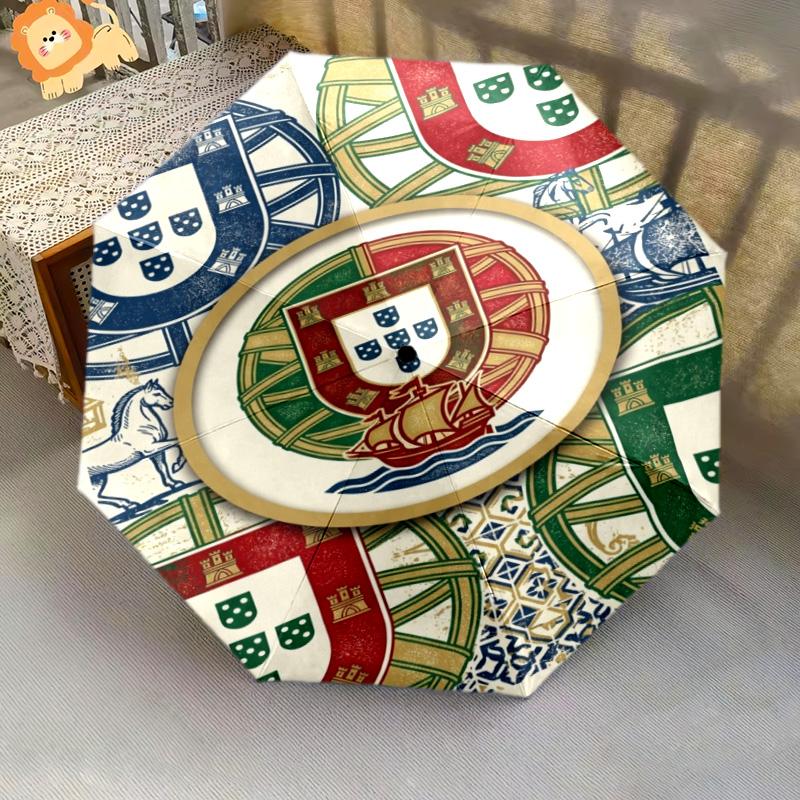 Royal Emblem Heritage Folding umbrella Suitable for all seasons Suitable for all seasons light Three folds Umbrella