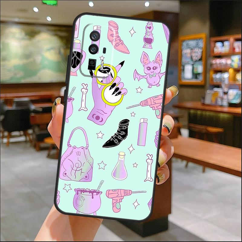 Pastel Goth Witchy Case For Xiaomi 15 14 Ultra 13 11T 12T 13T 14T Pro POCO X7 Pro X3 X5 X6 M6 F5 F6 Pro Cover