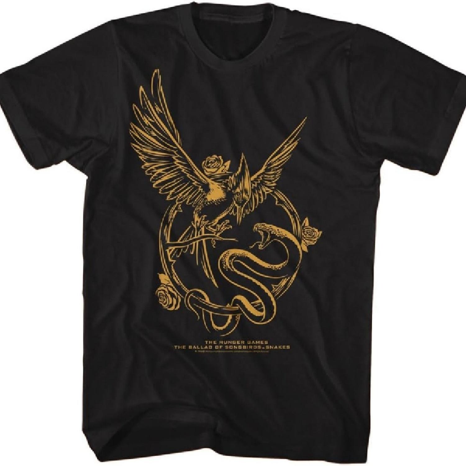 

Американская классика Голодные игры Фильм Баллада о певчих птицах и змеях Босс Файт Взрослая футболка с коротким рукавом Черная XXXXXL