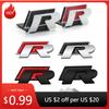 For VW VOLKSWAGEN 2026 New 3D Metal R Grille Badge Rear Tail Trunk Emblem Decal Stickers For Volkswagen VW Polo Passat Golf Jett