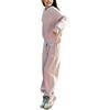 Anta Comfortable Breathable Loose Fit Round Neck Sweatshirt And High Waist Drawstring Cuffed Pants Set Women Tops, Bottoms Moran-Pink 962448202-3