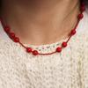 SORA Punkt-Punkt-Halskette(rot)