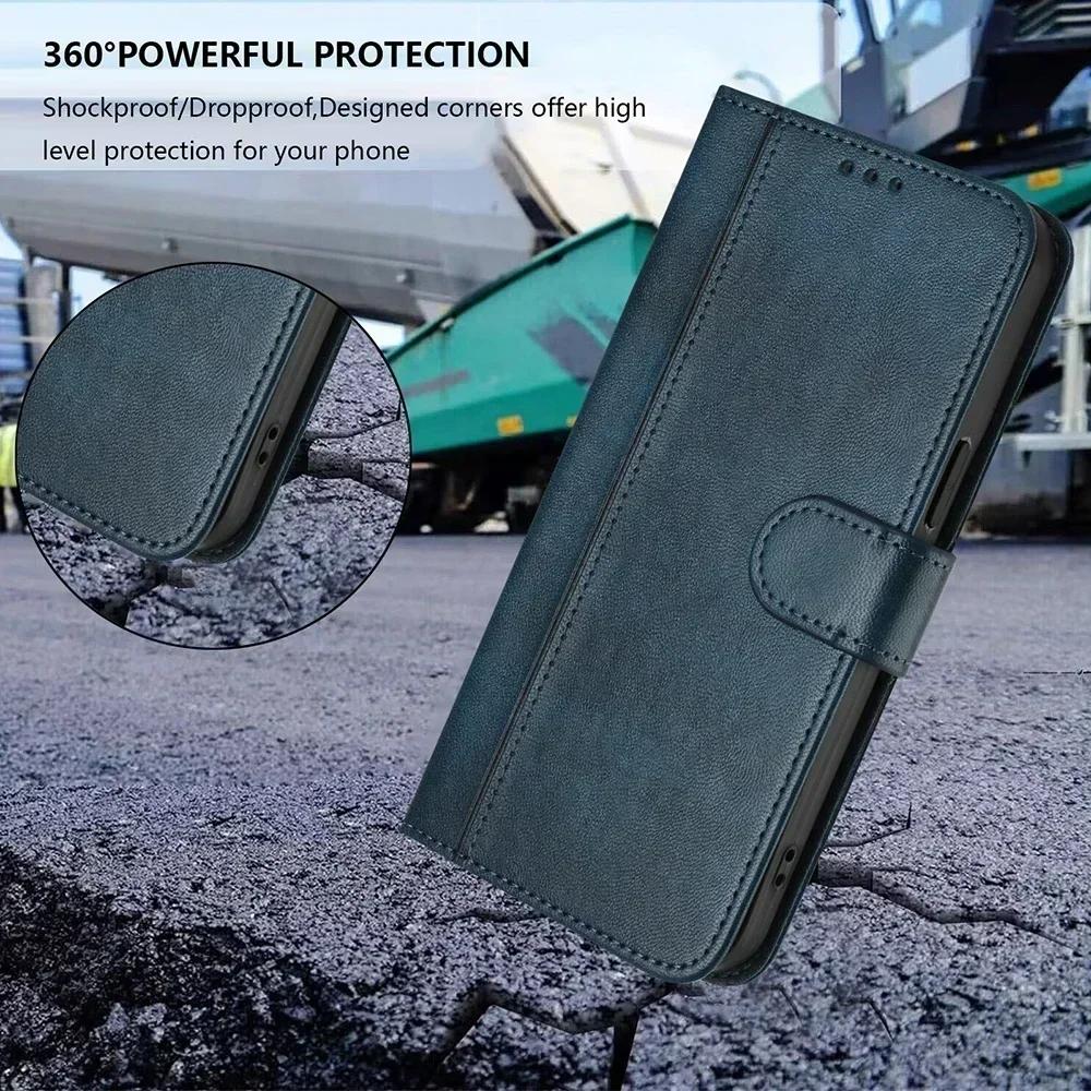 Capa Carteira de Couro Retro Para Celular Para Infinix Note 50 Zero 40 40X Hot 50i 40i GT 20 Pro Smart 9 8 Plus 7 HD Capa com Suporte Slots para Cartão