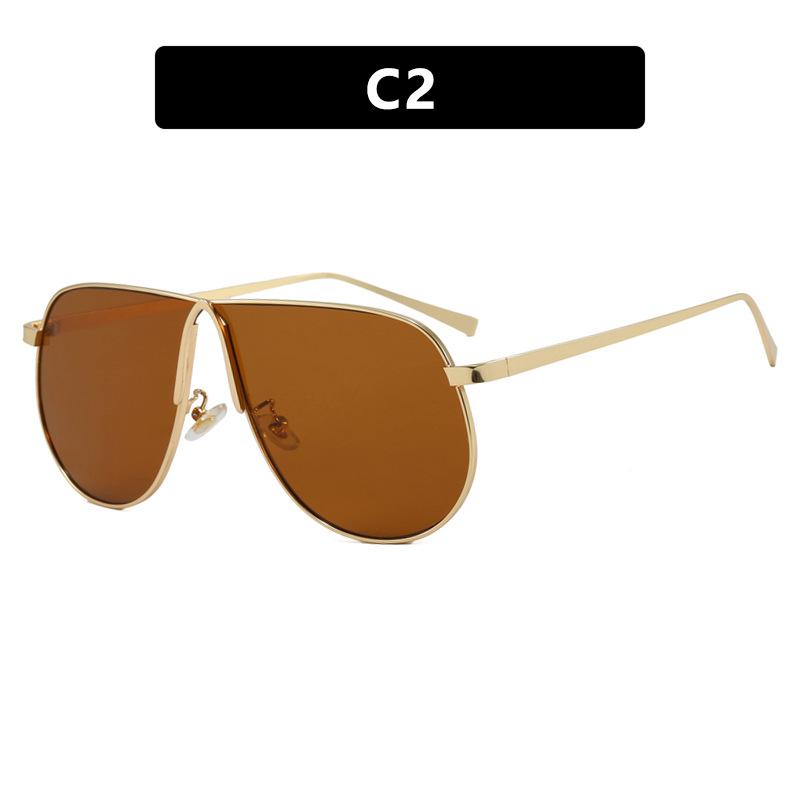 

Popular Vintage Oversized Pilot Sunglasses For Men Women 2026 New Luxury Brand Designer Travel Outdoor Driving Metal Sun Glasses As the picture коричневый