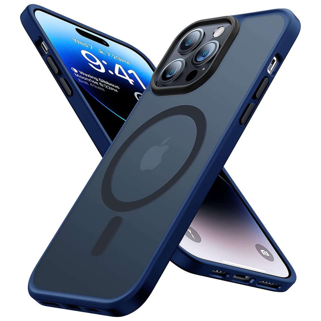 Etui Do Iphone 14 Pro Max Magsafe Case Obudowa Ochronna Alogy Ring Pancerne Na Telefon Matowe Granatowe