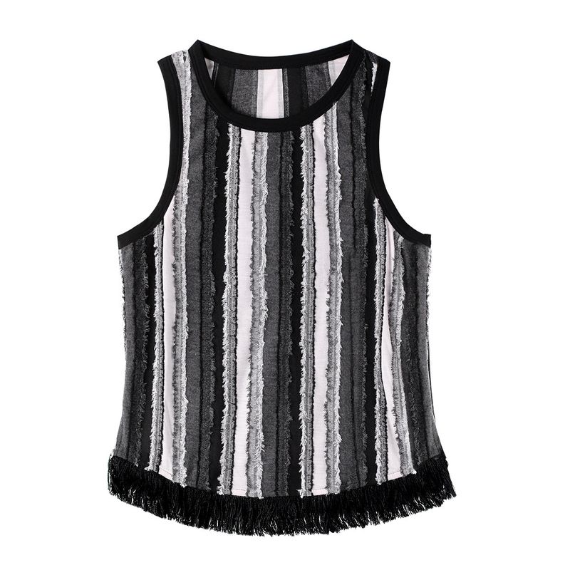Coolhut2025 Summer Striped Camisole Thin Sleeveless Slimming Tank Top with Unique Design