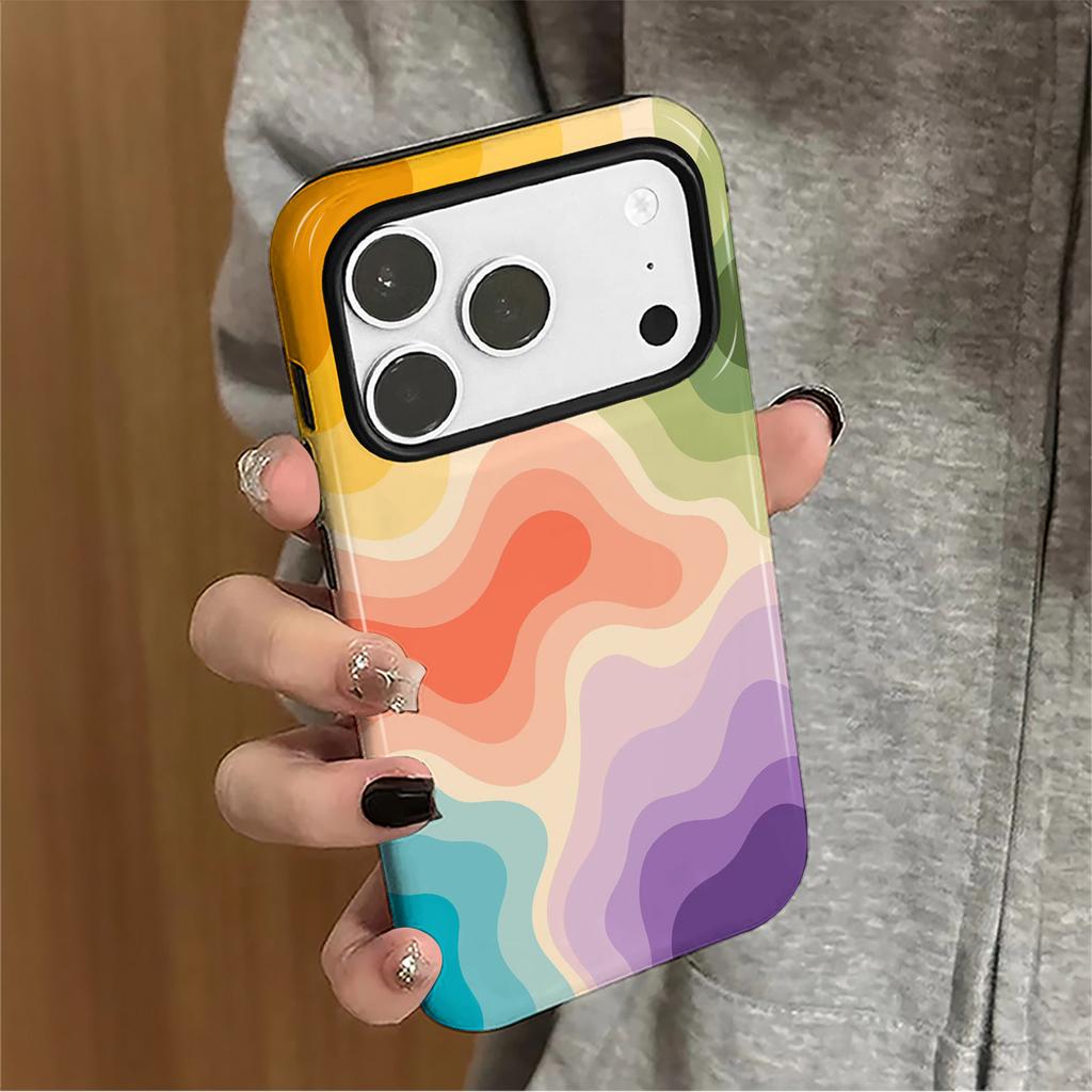 Film 2-in-1 European and American Color Smudge Suitable for Iphone17promax Apple 15PRO/16 Mobile Phone Case