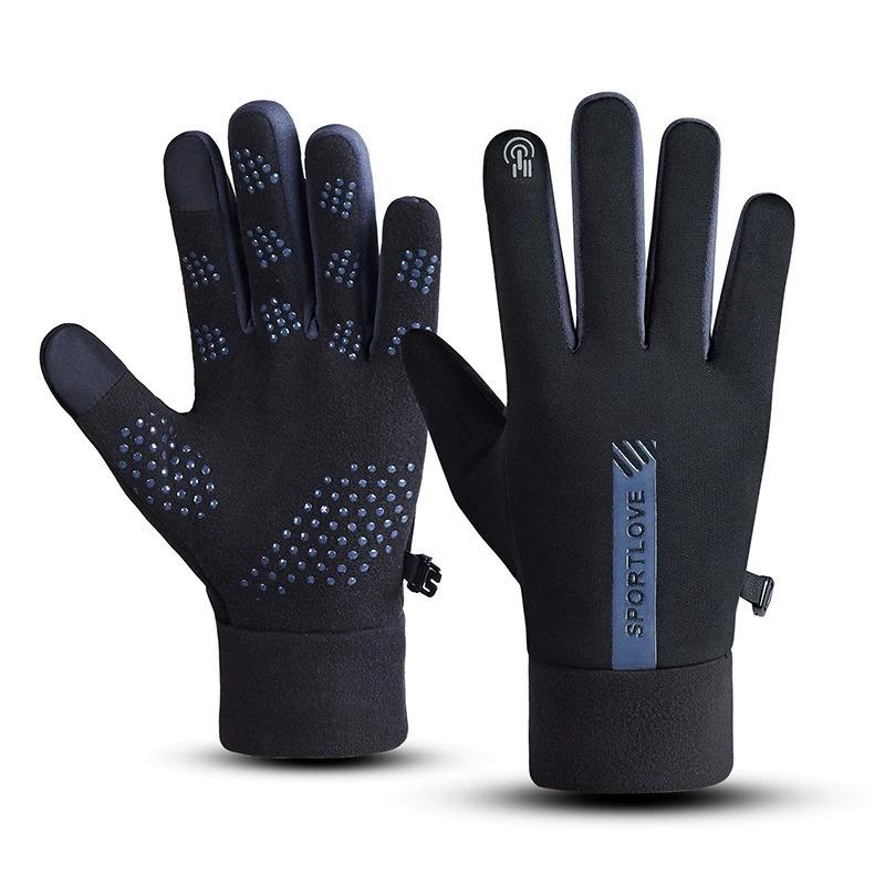 New women's season warm gloves women's winter cycling cotton velvet cold-proof finger high elastic cute hand guard