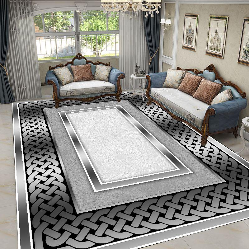 Nordic Luxury Living Room Carpets Gold Black Geometric Rugs for Bedroom Sofa Table Beside Large Area Rug Home Decor Mats Tapete