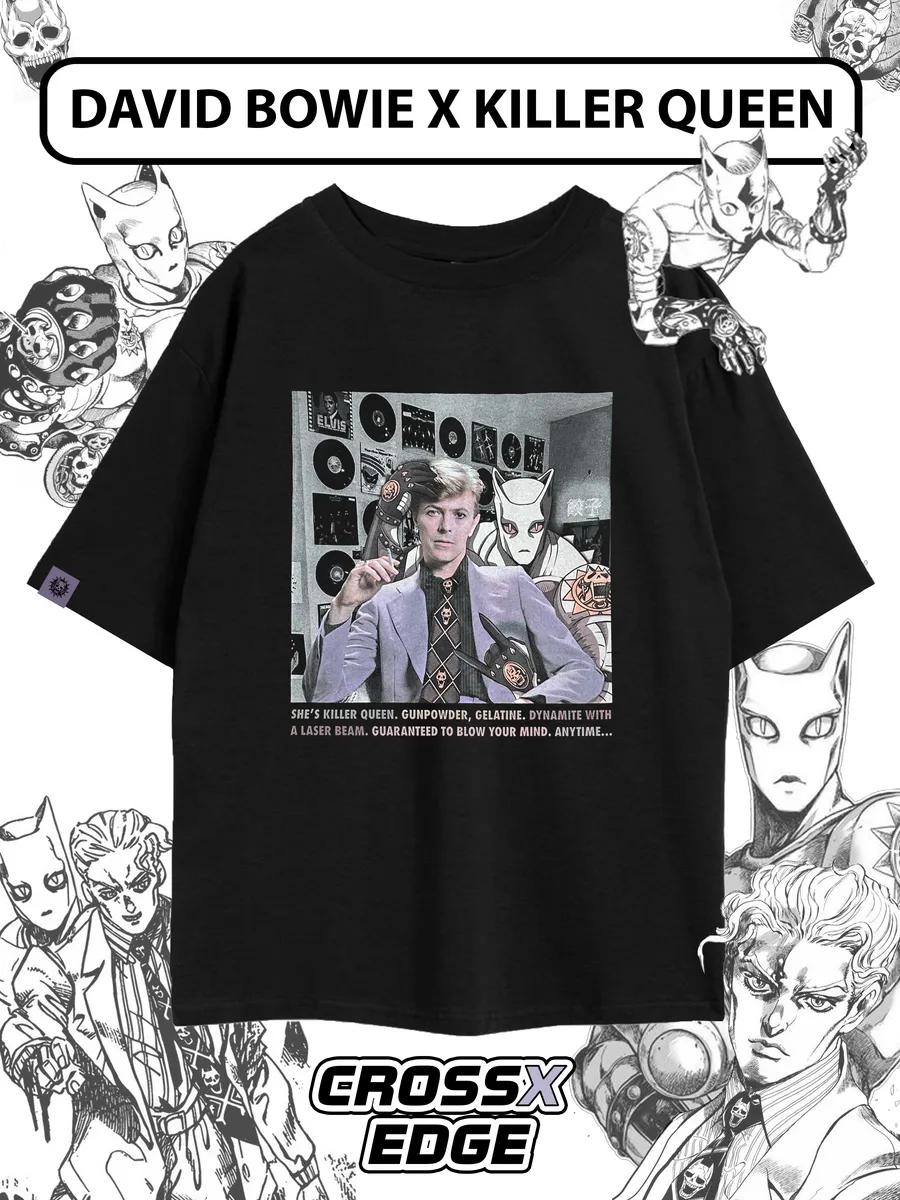 Black fashionable oversized T-shirt with smiley print S