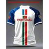 Dies ist das Print Herren Portugal Flagge Vertikaler Streifen PORTUGAL Buchstabe Trainings T-Shirt Kurzarm Trikot Geeignet für Sport