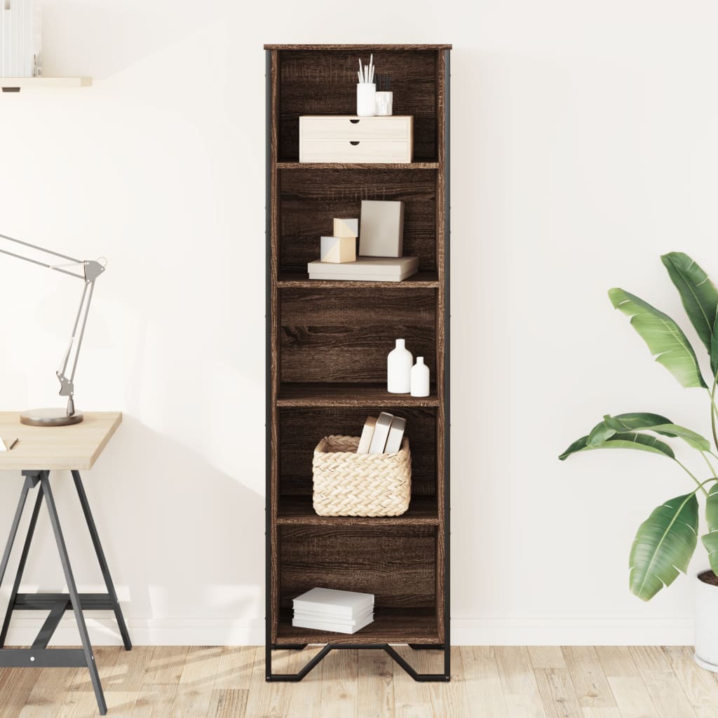 Bookshelf Brown Oak Effect 50 x 31 x 169 cm Engineered Wood
