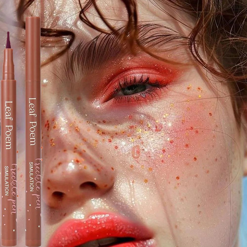 Sproetjes Pen Waterdicht Natuurlijke Simulatie Nep Vlek Make-up Tool Langdurig Waterdicht Gezicht Stippen Vlek Pen Oogpotlood Duurzaam Cosmetica