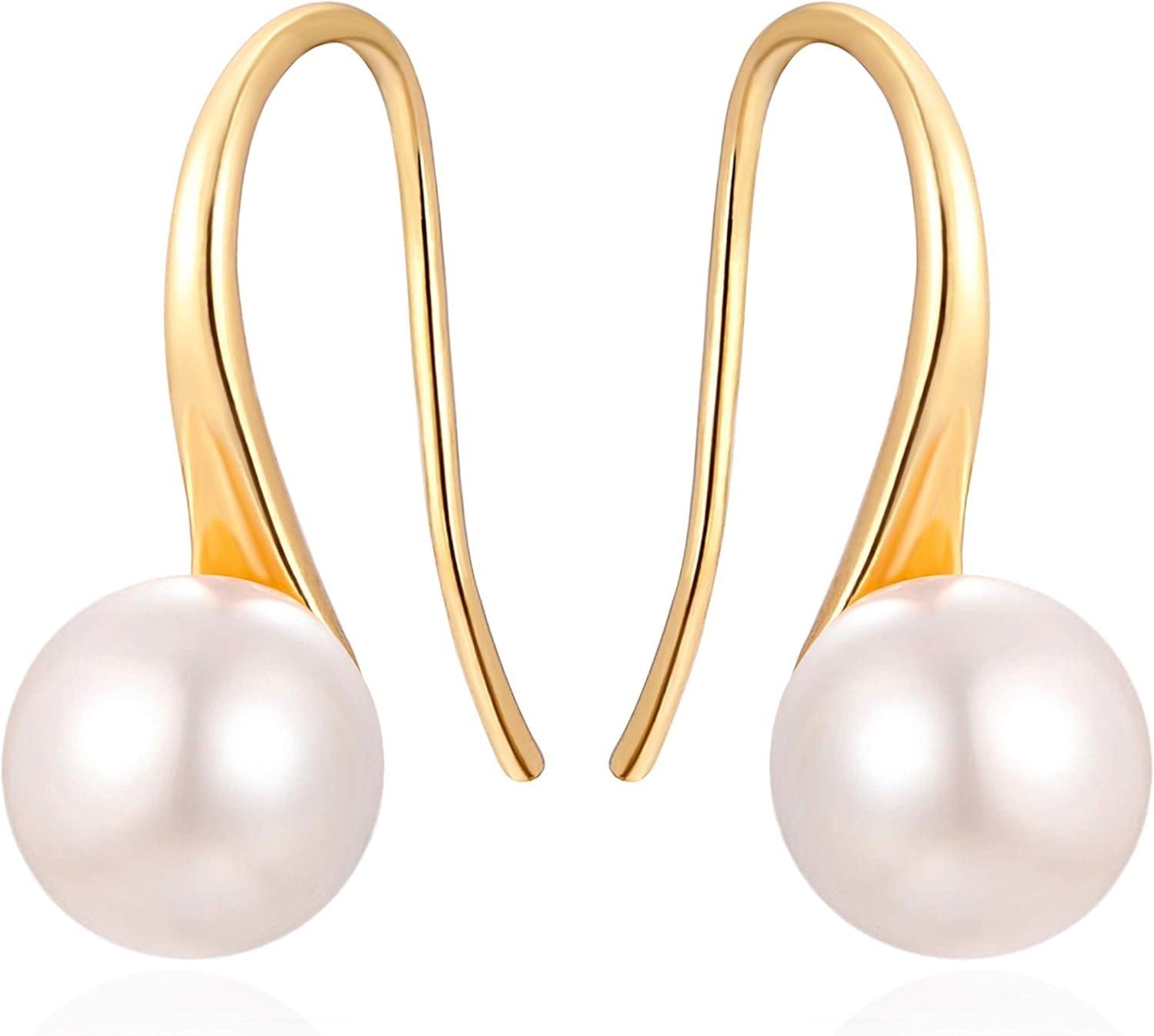 

copper Plated Gold Plated Hoop Handpicked AAA+ Quality White Freshwater Cultured Zircon Dangle Drop Earrings Zircon for Women золотой