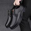 Fashion Genuine Leather Men's Shoes Fashion Casual Outdoor Black Sneakers High Quality Classic Breathable Lace-up For Men's Dress Shoes