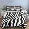 Zebra Striped Black and White Bedding Set Bedding set (1 duvet cover, 2 pillowcases, duvet not included)