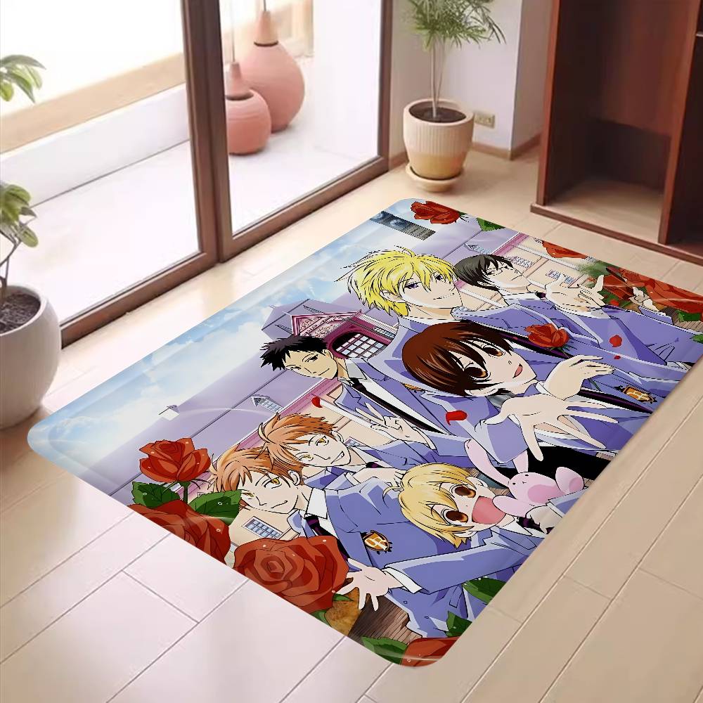 Anime Ouran High School Host Club Floor Mat Rectangle Anti-slip Home Soft Badmat Front Door Indoor Outdoor Mat Welcome Doormat