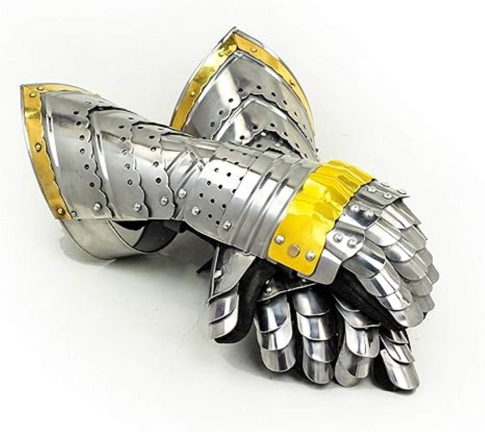 

Средневековые перчатки-краги доспехи пара латунные акценты доспехи крестоносца перчатка M аэро