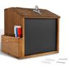 Cutie de Sugestii din Lemn Cutie de Vot prin Poștă Montată pe Perete Cutie de Donații Vintage cu Slot și Lacăt Cutie de Colectare Tip Tablă Neagră pentru Școală
