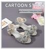Princess Rhinestone High Heel Sandals - Non-Slip, Soft Sole Girls' Summer Fashion Shoes