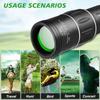 8XMagnification 16x52 Monocular Telescope Waterproof Long Range Spyglass  Hiking Outdoor