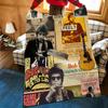 Music B-Bob D-Dylan Throw Flannel Cozy Print Blanket, Portable, Durable Machine Washable cute Cool