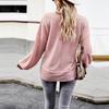 Women Autumn Winter Long Sleeve V Neck Solid Color Knit Top Sweater