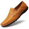 Echt Leer Heren Schoenen Casual Luxe Merk Formele Heren Loafers Mocassins Italiaans Ademend Slip-On Mannen Bootschoenen Grote Maten