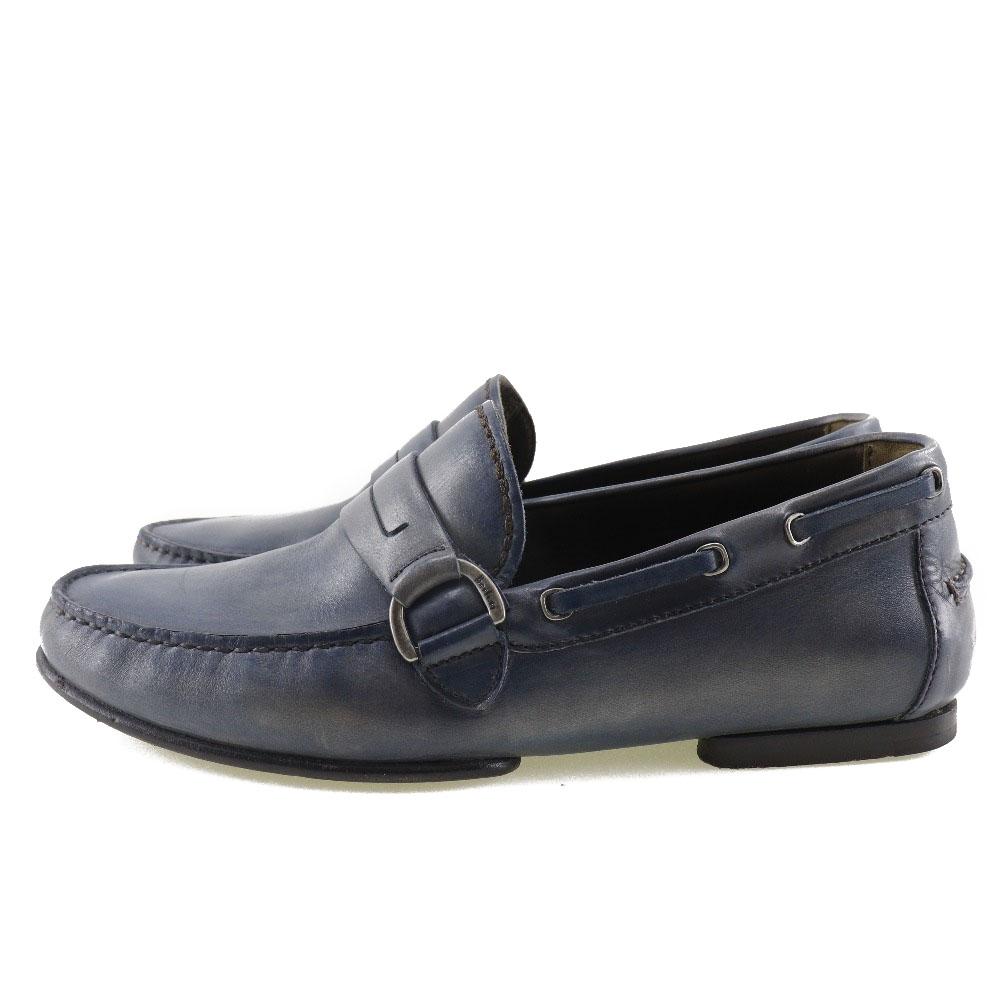 Berluti loafers Driving shoes Blue leather mens Used