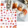 Nail Art Stickers Ins Autumn Thanksgiving Maple Leaf Halloween Pumpkin Adhesive Nail Stickers