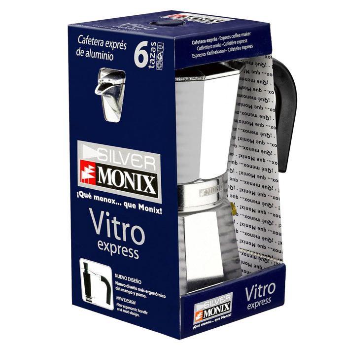 Italian Coffee Maker - Monix - 3935009 - 12 Cups - Stainless Steel Aluminum - Stainless Steel Color