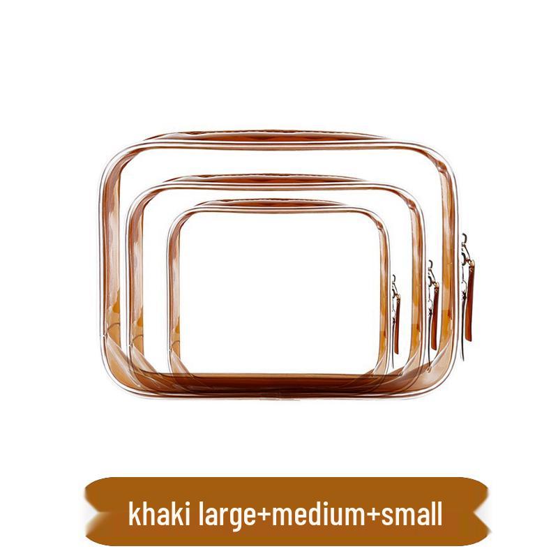 Large Capacity Waterproof Transparent Makeup Bag - Portable Toiletry Organizer for Travel