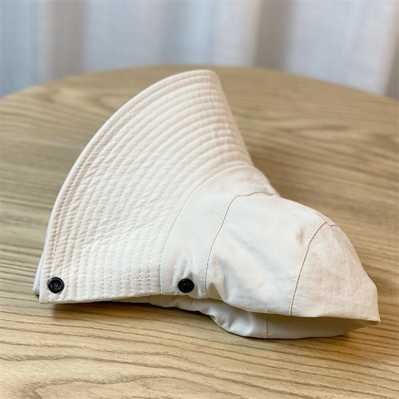 Four Seasons Solid Color Quick-drying Bucket Hat UV Protection Sun Hat Women's Outdoor Thin Western Denim Mountaineering Hat