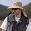 New Wide Brim Bucket Hats Neck Protection Quick-Drying Fishing Hat Sunscreen Lightweight Panama Hat Summer